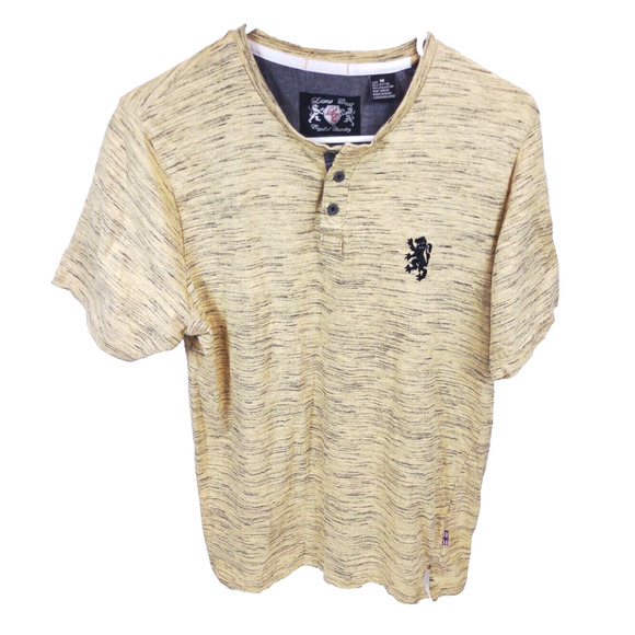 Lions Crest by English Laundry Men's 3 Button Henley Shirt Short Sleeve Size M - Picture 11 of 11